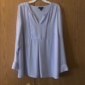 Light blue plus size blouse